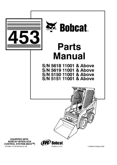 bobcat skid steer parts manual